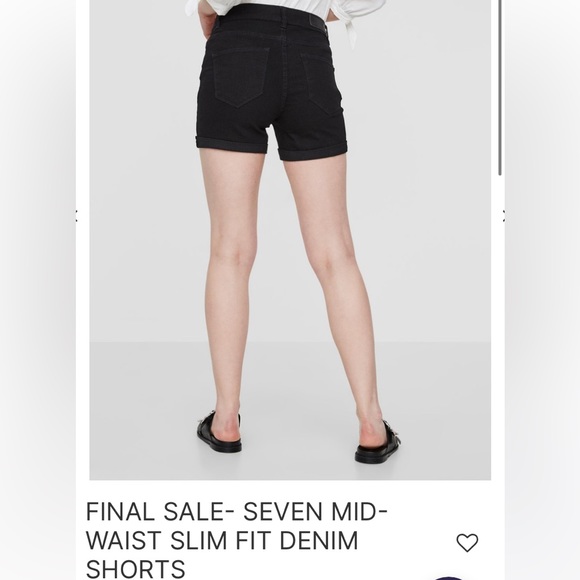 Vero Moda, Seven Mid-waist Slim fit, Black denim short. - Picture 2 of 8
